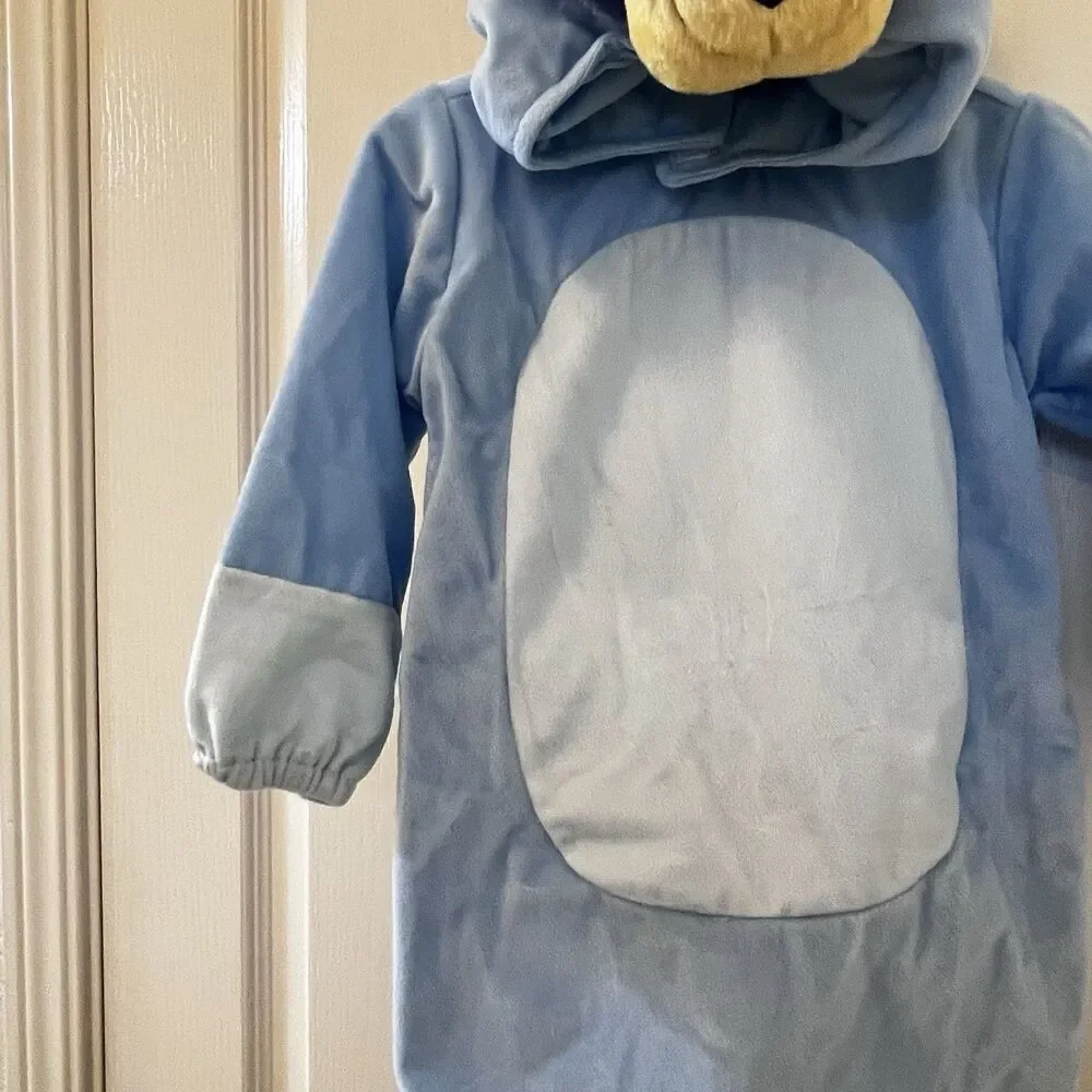 Suit Yourself Costume Co Bluey Costume Jumpsuit Headpiece Tail Toddler Size 2T